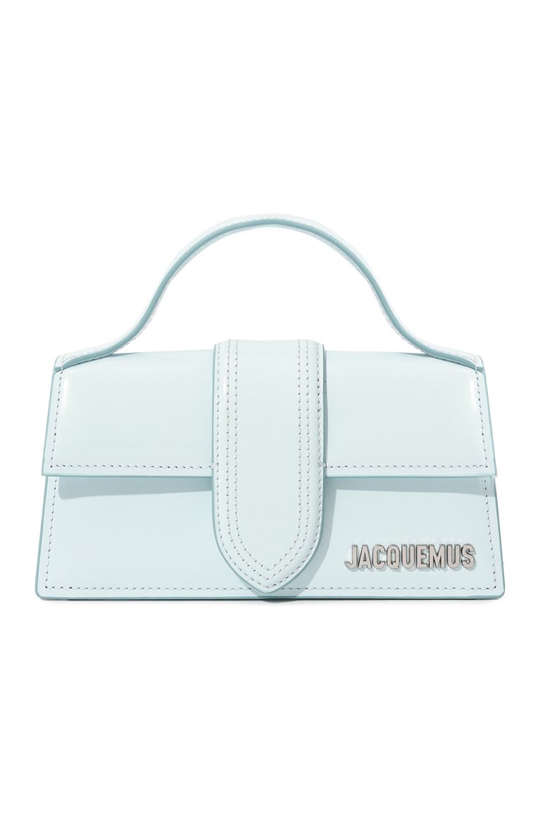 Женская сумка le bambino JACQUEMUS голубого цвета, арт. 23H/213BA006-3128 | Фото 1 (Размер: mini; Ремень/цепочка: На ремешке; Материал: Натуральная кожа; Сумки-технические: Сумки top-handle)