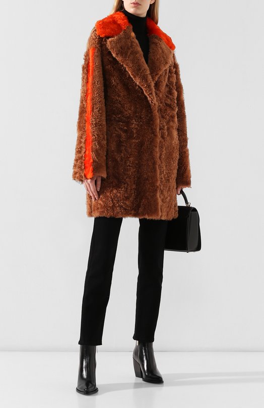 Двусторонняя дубленка DROMe Коричневый, фото 2