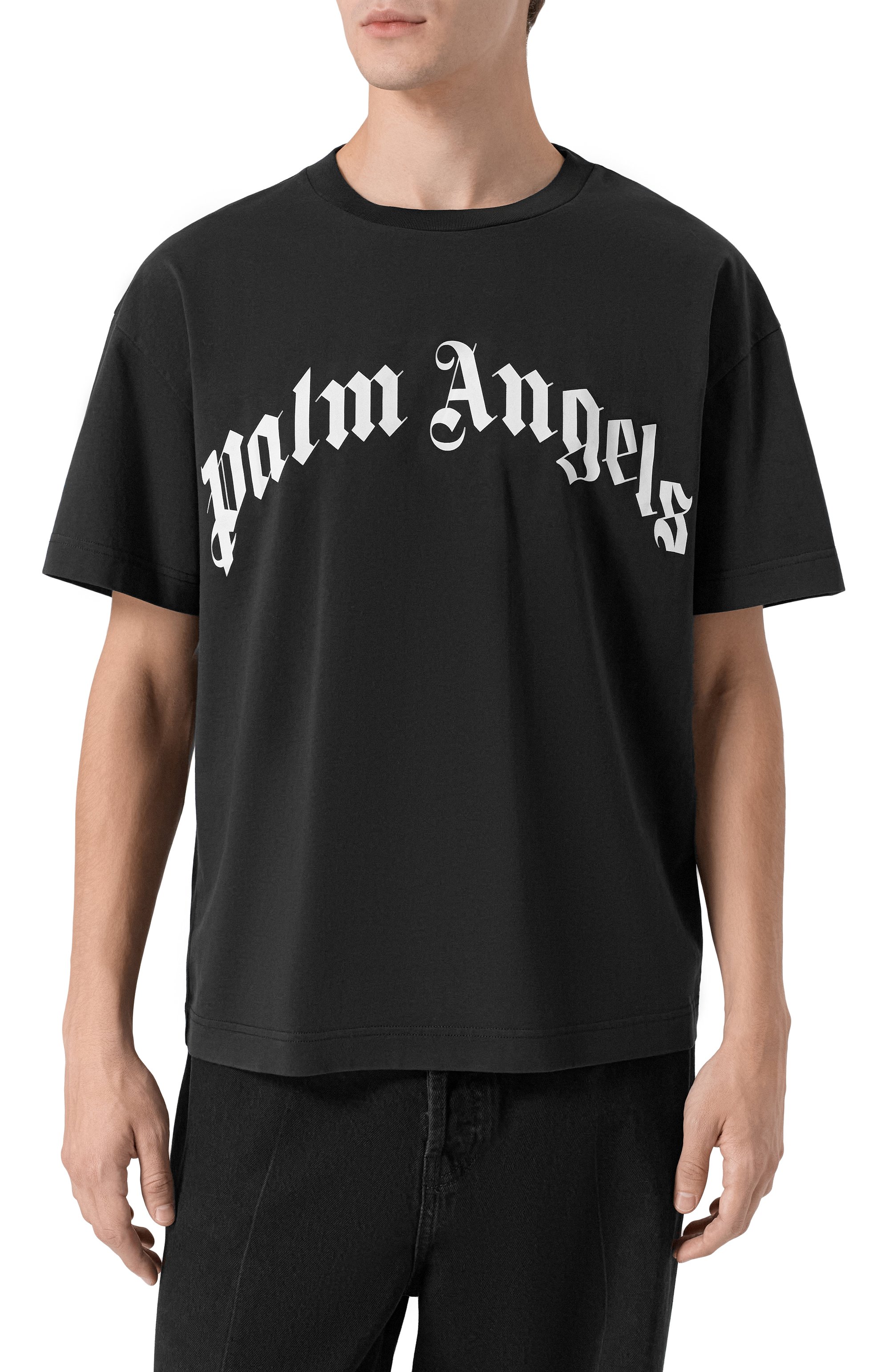 Хлопковая футболка PALM ANGELS, арт. PMAA109F25JER003, фото 3