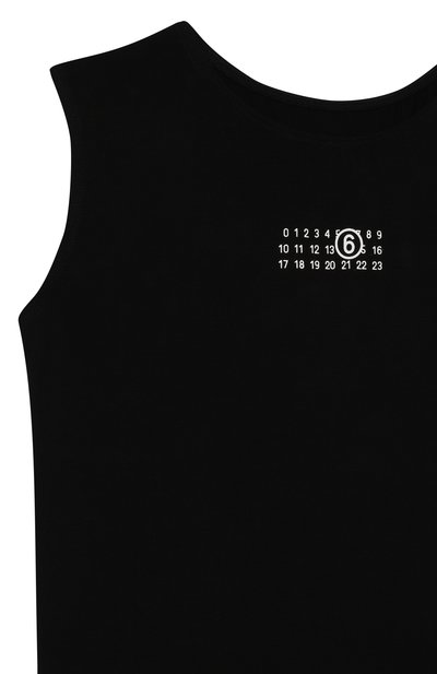 Боди из вискозы MM6 черного цвета по цене 13300 руб., арт. M60809/MM05M, фото 3 Боди из вискозы MM6, арт. M60809/MM05M, фото 3