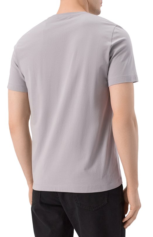Хлопковая футболка Corneliani 25G586-2525028 Серый  25G586-2525028 Фото 4
