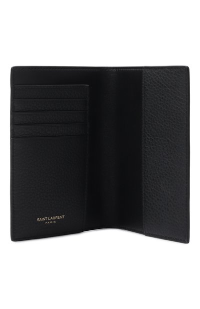 Кожаная обложка для паспорта SAINT LAURENT черного цвета по цене 69150 руб., арт. 863679/AAET9, фото 3 Кожаная обложка для паспорта SAINT LAURENT, арт. 863679/AAET9, фото 3