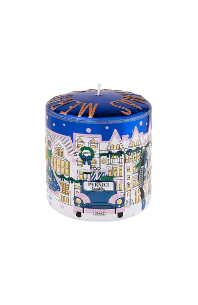 Женский интерьерная свеча xmas blue/gold (11x10cm) PERNICI, арт. 8001962088527