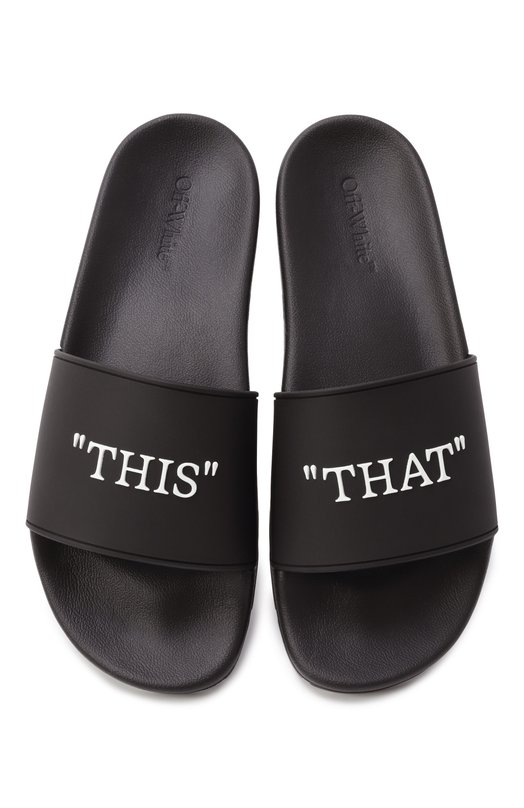 Шлепанцы This That Slider Off-White 0MIU003S25MAT001 Чёрный  0MIU003S25MAT001 Фото 6