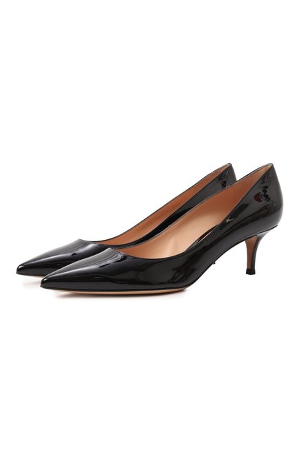Женские кожаные туфли gianvito 55 GIANVITO ROSSI черного цвета по цене 0 руб., арт. G20336.55RIC.VERNER0 | Фото 1