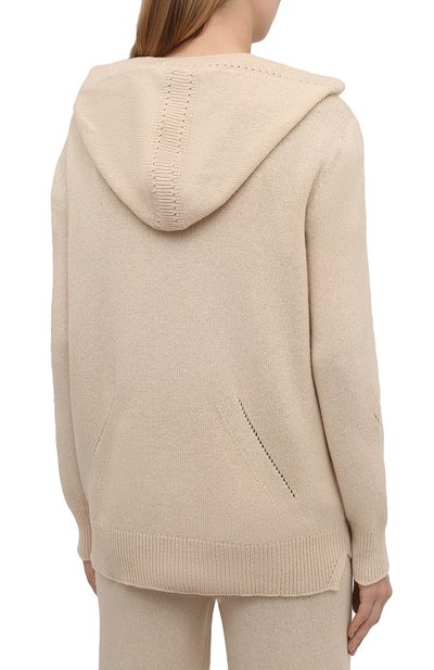 Кардиган из шерсти и кашемира ERMANNO SCERVINO светло-бежевого цвета по цене 51500 руб., арт. D394M503CTKIR, фото 4 Кардиган из шерсти и кашемира ERMANNO SCERVINO, арт. D394M503CTKIR, фото 4