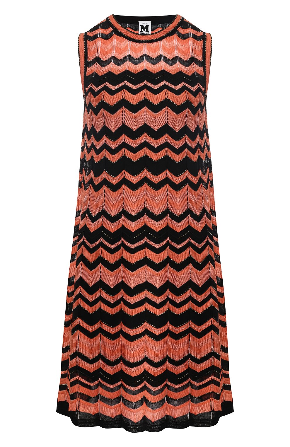Платье из смеси вискозы и хлопка M MISSONI оранжевого цвета по цене 53600 руб., арт. 2DG00048/2K0009, фото 1 Платье из смеси вискозы и хлопка M MISSONI, арт. 2DG00048/2K0009, фото 1