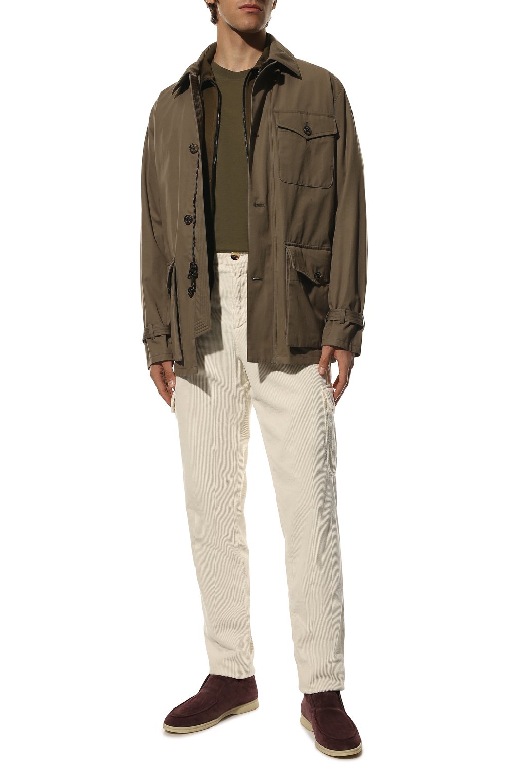 Замшевые ботинки open walk LORO PIANA фиолетового цвета по цене 89950 руб., арт. FAB4368, фото 2 Замшевые ботинки open walk LORO PIANA, арт. FAB4368, фото 2