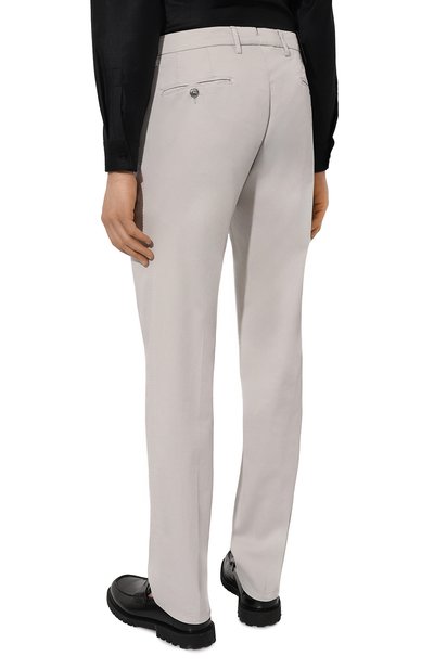 Брюки из хлопка и шелка MARCO PESCAROLO светло-серого цвета по цене 49950 руб., арт. SLIM80/4900, фото 4 Брюки из хлопка и шелка MARCO PESCAROLO, арт. SLIM80/4900, фото 4