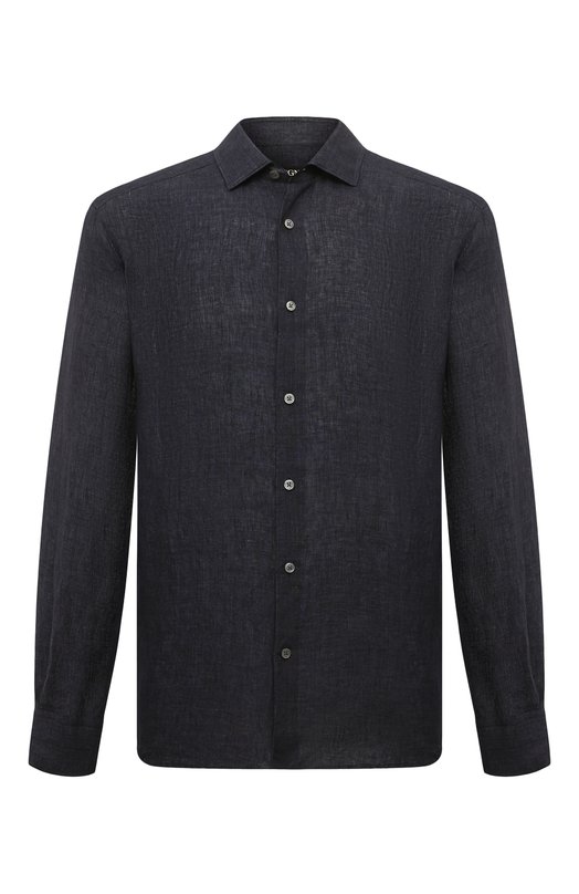 Льняная рубашка Zegna UDX38A7/SRF5 Синий UDX38A7/SRF5
