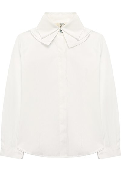 Хлопковая блуза с декоративным воротником CAF, арт. 30-P0/9A-11A, фото 1