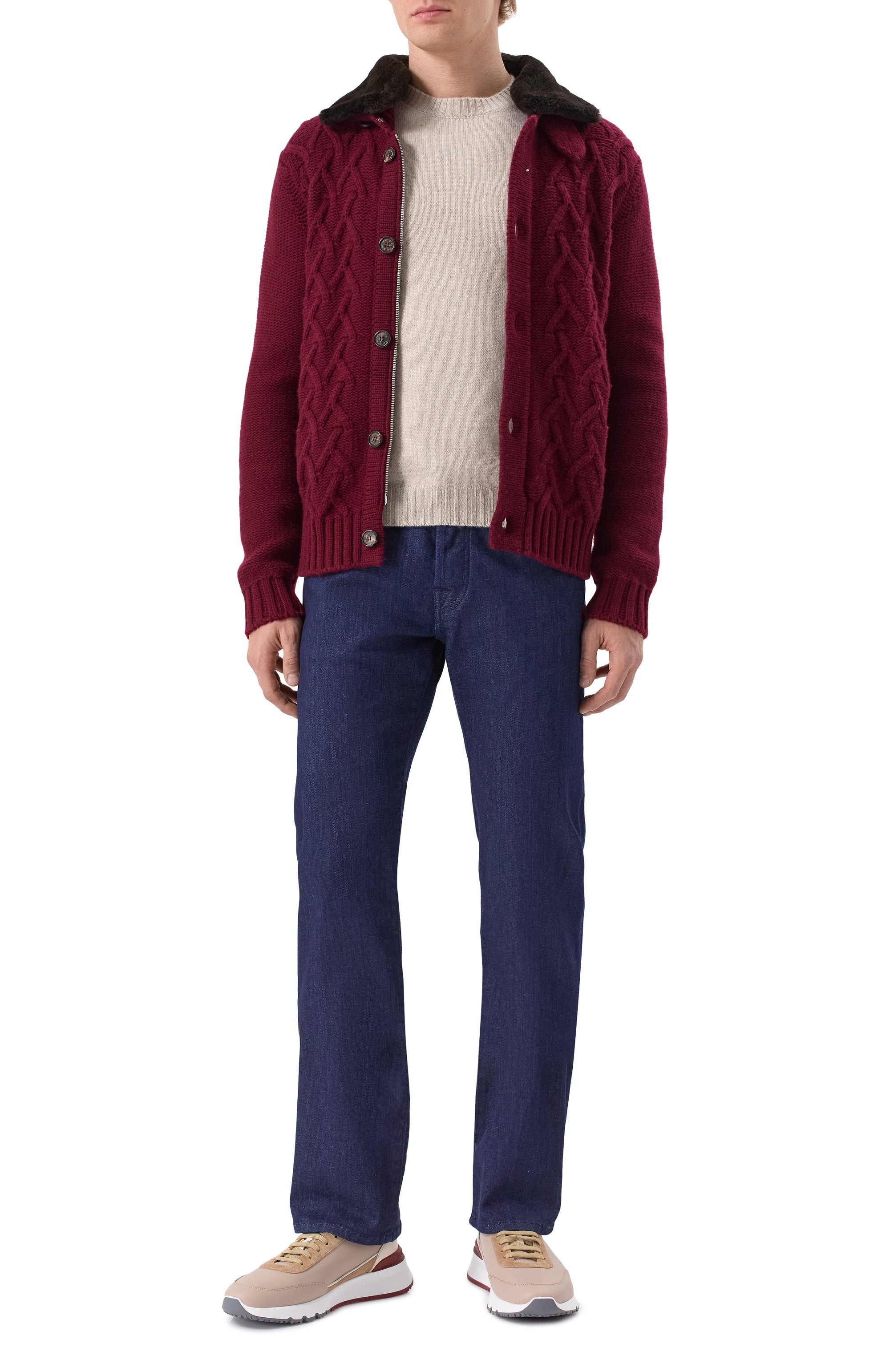 Кашемировый кардиган с отделкой из бобра KANGRA, арт. 9351/56 02, фото 2