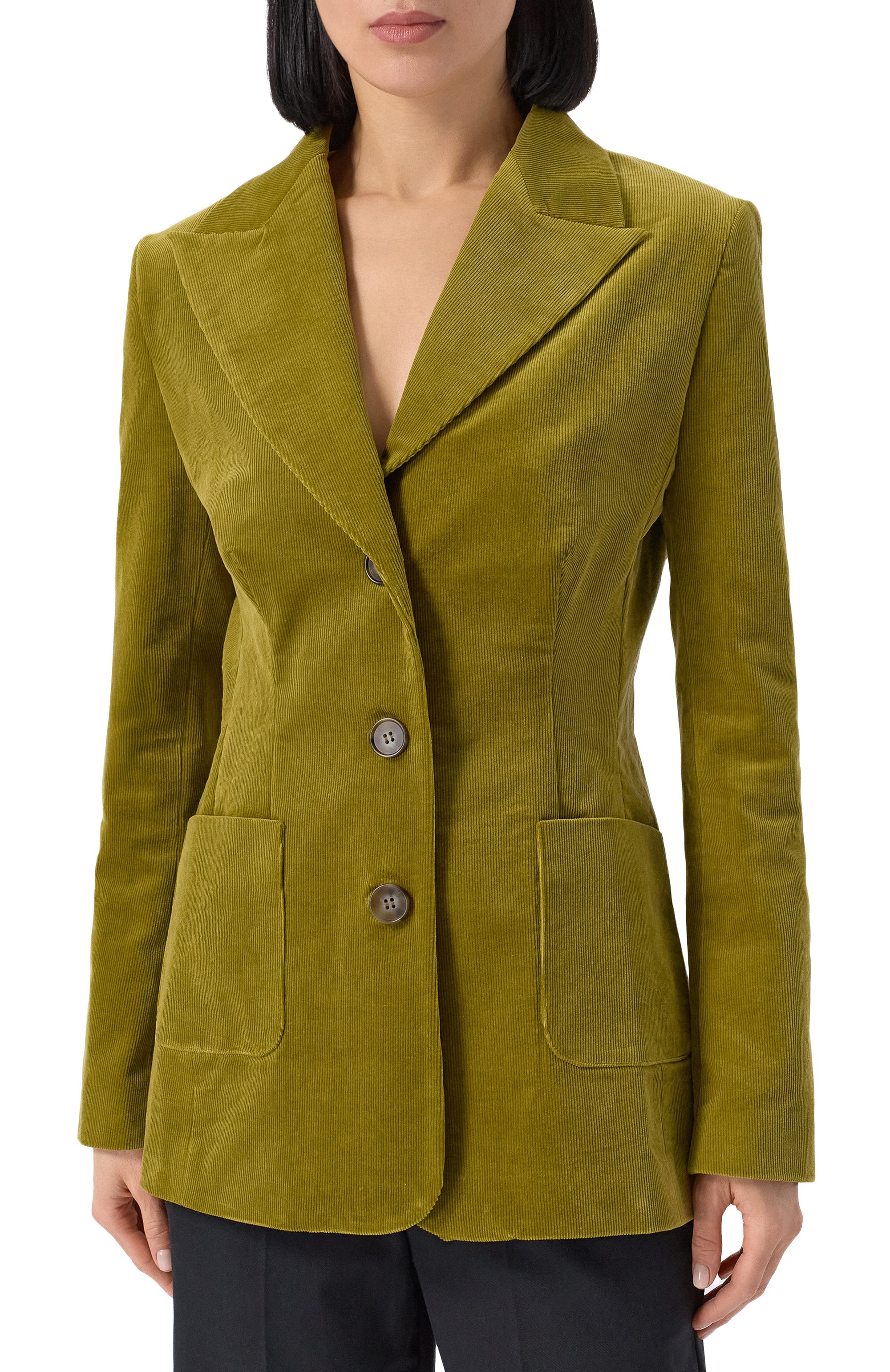 Вельветовый жакет BOTROIS хаки цвета по цене 37900 руб., арт. SKU46643304, фото 3 Вельветовый жакет BOTROIS, арт. SKU46643304, фото 3