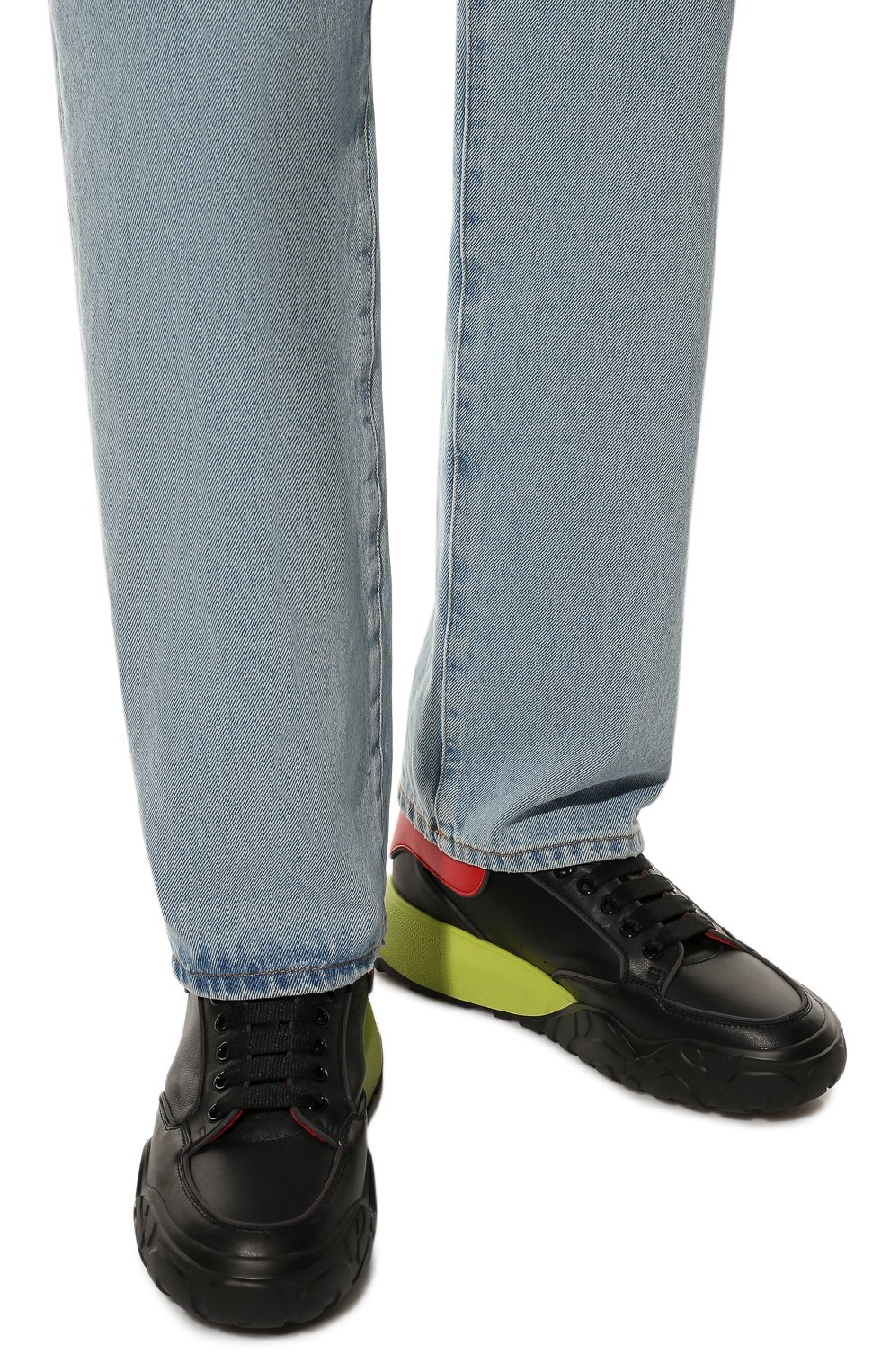 Кожаные кроссовки court ALEXANDER MCQUEEN, арт. 682810/WIAMA, фото 3