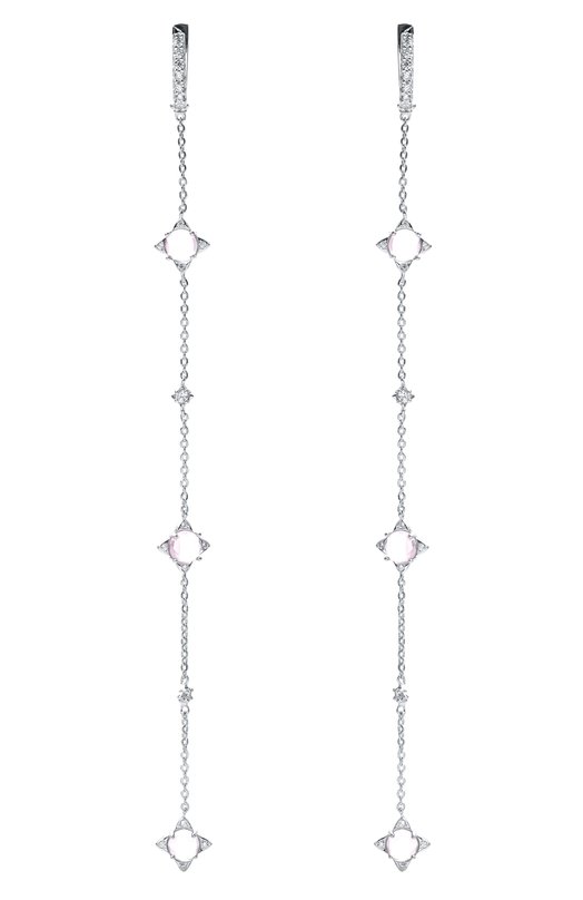 Серьги-цепочки The Rose с кварцем Moonka tr-her-qrz Серебряный tr-her-qrz