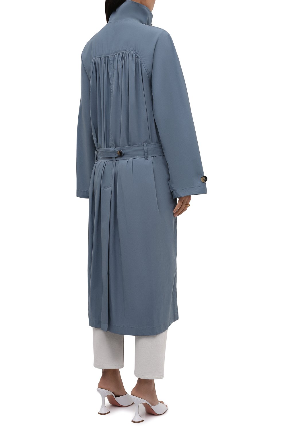 Хлопковый тренч LOW CLASSIC голубого цвета по цене 57200 руб., арт. L0W21SS_CT02BG, фото 4 Хлопковый тренч LOW CLASSIC, арт. L0W21SS_CT02BG, фото 4