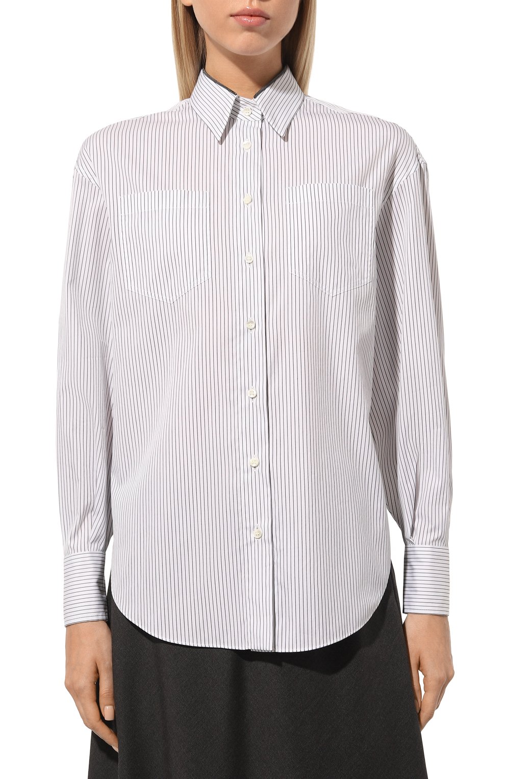 Рубашка из хлопка и шелка BRUNELLO CUCINELLI, арт. MA784MK916, фото 3