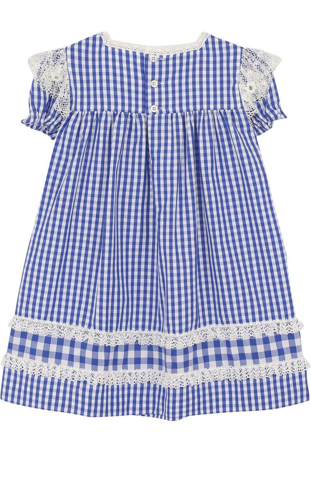 Хлопковое мини-платье свободного кроя с аппликацией и кружевной отделкой GUCCI, арт. 491911/ZB220, фото 2