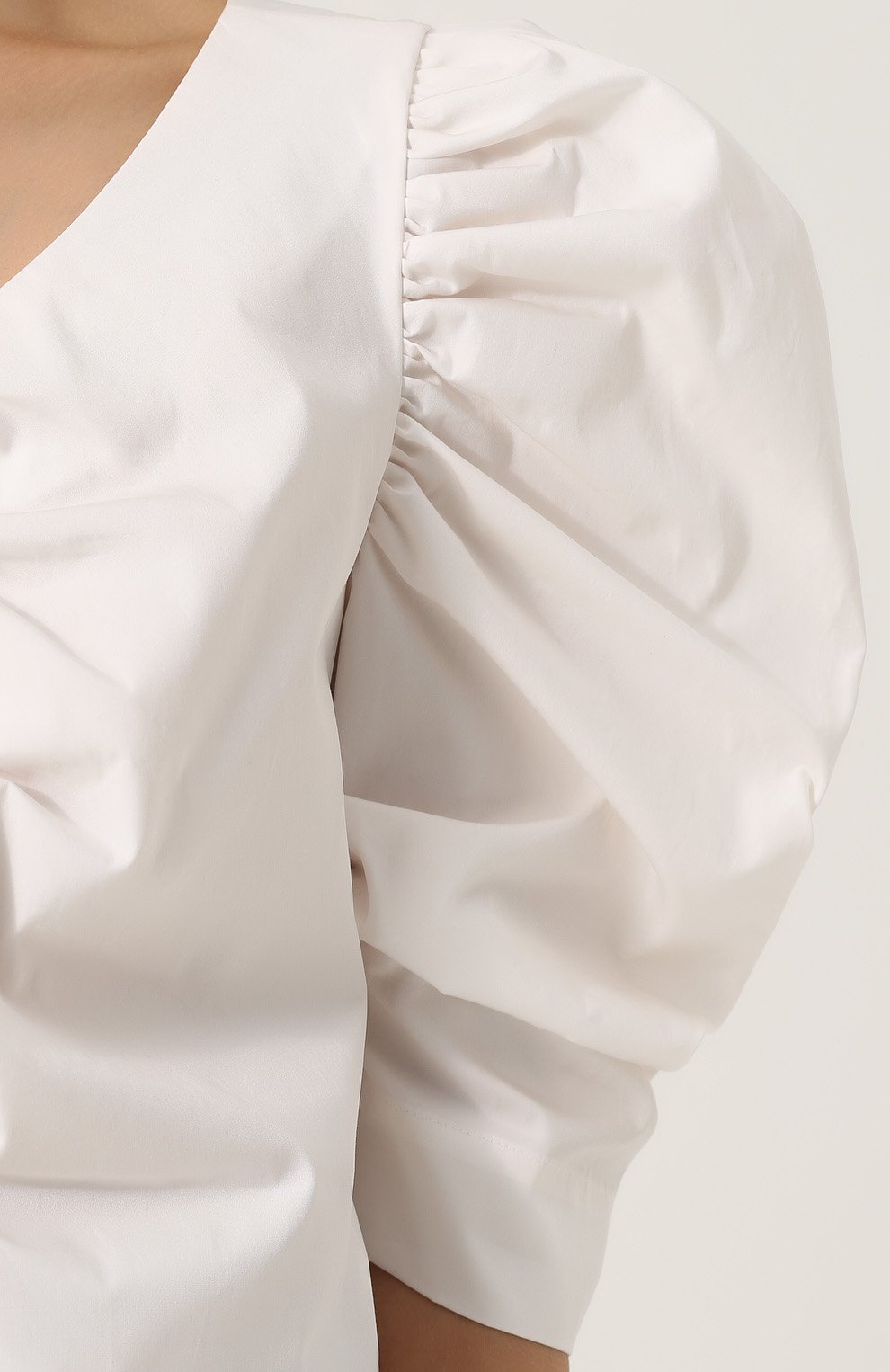 Хлопковый топ асимметричного кроя с драпировкой ISA ARFEN, арт. T005 AW17 WASHED C0TT0N P0PLIN, фото 5