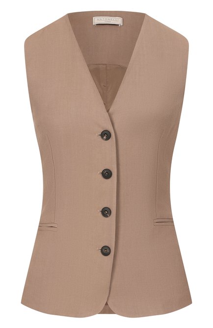 Женский жилет из вискозы и льна ANTONELLI FIRENZE, арт. N3587Q/935