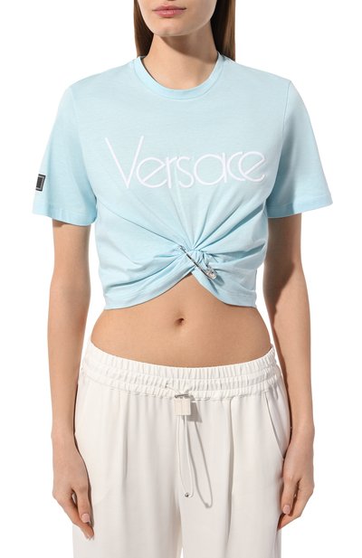 Хлопковая футболка VERSACE, арт. 1014276/1A09120, фото 3