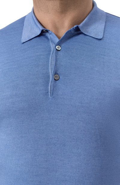 Поло из шерсти и шелка CANALI, арт. C0479B/MX01165, фото 5