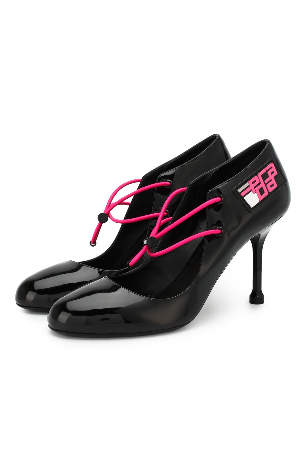 Кожаные туфли на шпильке PRADA, арт. 1I127L-JHR-F0JNG-90, фото 1