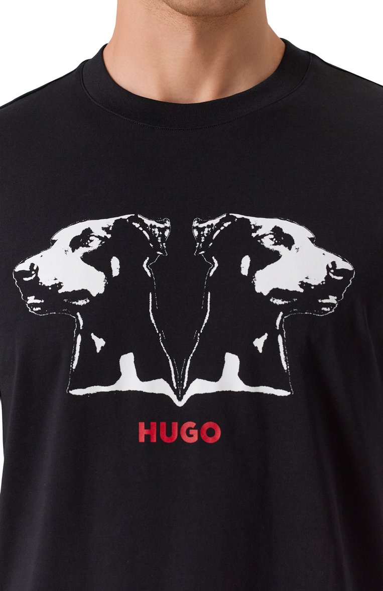 Хлопковая футболка HUGO, арт. 50542734, фото 1