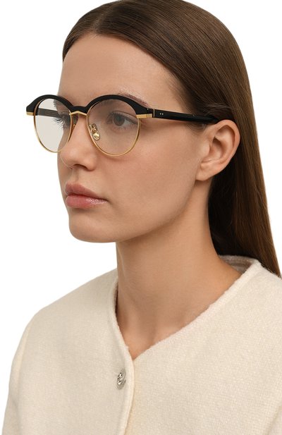 Оправа LINDA FARROW черного цвета по цене 72750 руб., арт. LFL1453C1 0PT, фото 2 Оправа LINDA FARROW, арт. LFL1453C1 0PT, фото 2