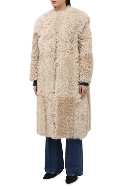 Шуба из овчины ISABEL MARANT бежевого цвета по цене 495000 руб., арт. MA0841-20H008I/GELT0NIA, фото 3 Шуба из овчины ISABEL MARANT, арт. MA0841-20H008I/GELT0NIA, фото 3
