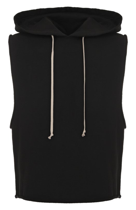 Хлопковое худи Rick Owens RR02E1503/JTCD Чёрный RR02E1503/JTCD