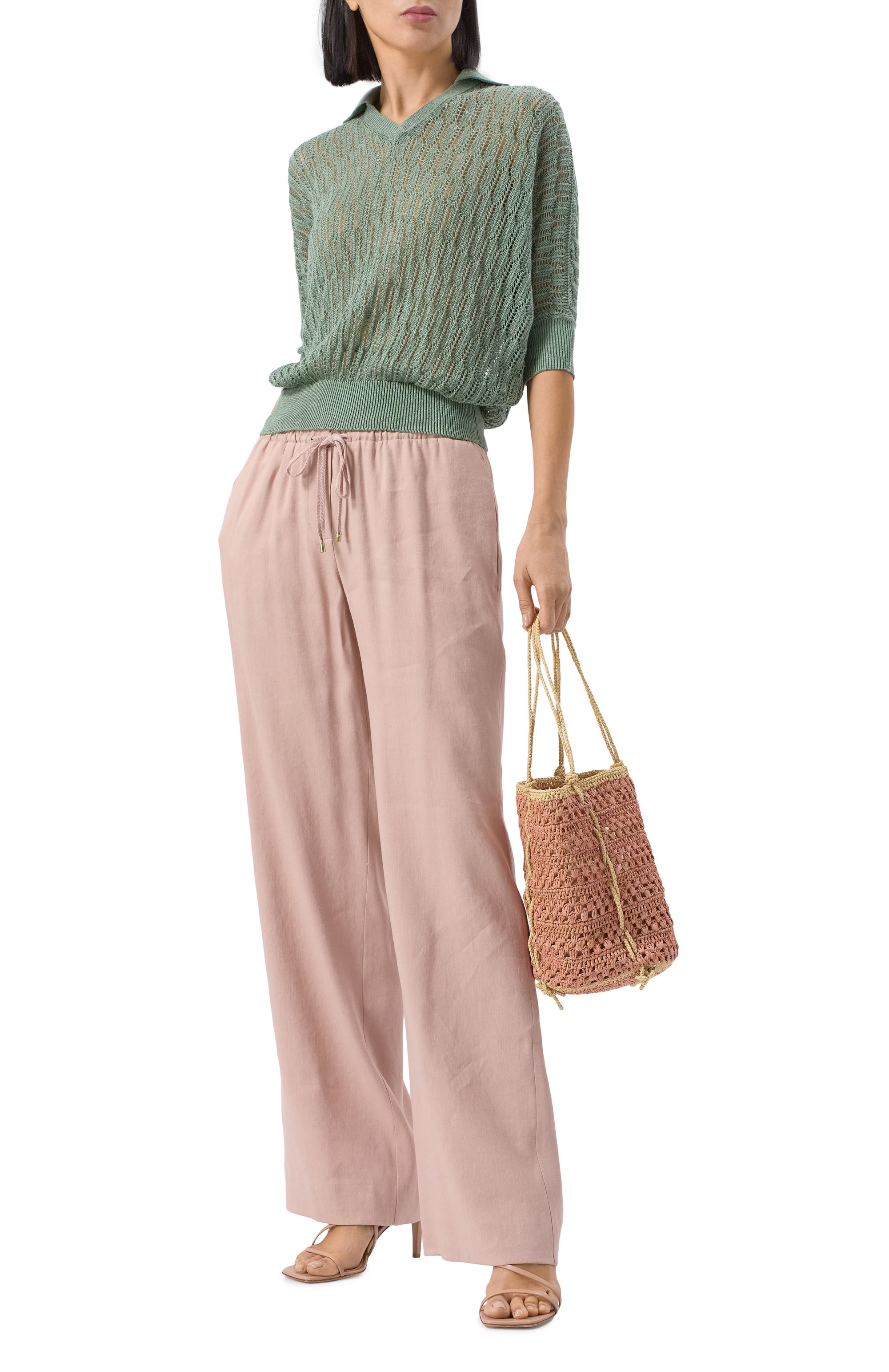 Поло изо льна и шелка AGNONA, арт. K309016/8L080M, фото 2