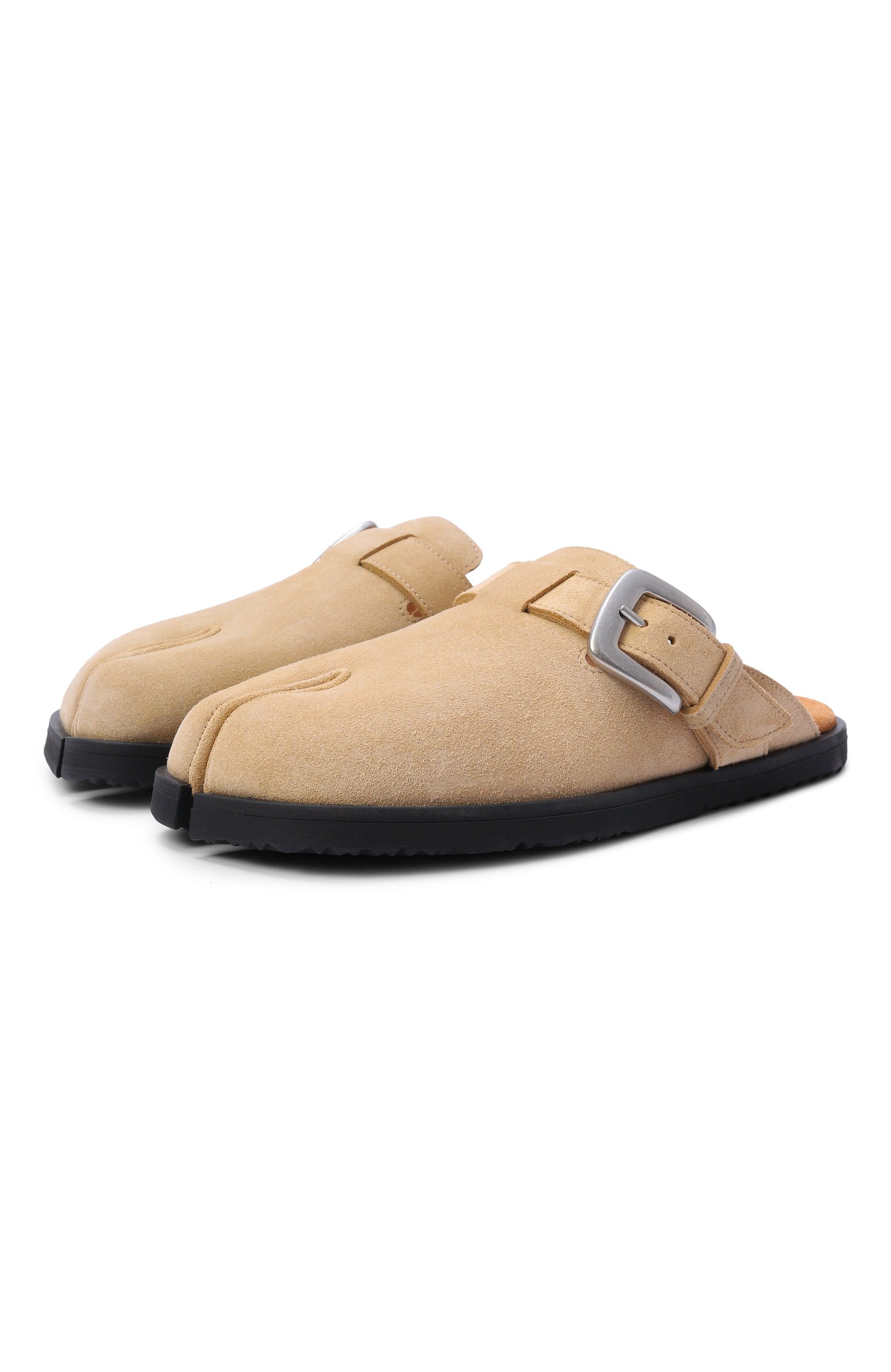 Замшевые сабо tabi MAISON MARGIELA бежевого цвета по цене 132000 руб., арт. S58WP0316/P9026, фото 1 Замшевые сабо tabi MAISON MARGIELA, арт. S58WP0316/P9026, фото 1