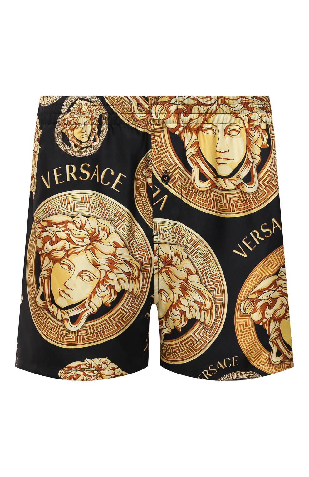 Шелковые боксеры VERSACE золотого цвета по цене 64550 руб., арт. AUU05053/1F00596, фото 1 Шелковые боксеры VERSACE, арт. AUU05053/1F00596, фото 1