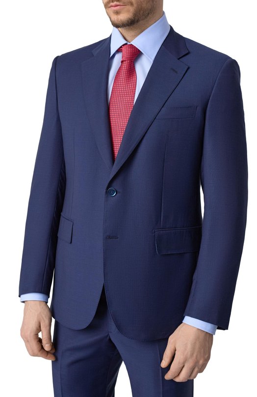 Шерстяной костюм Stefano Ricci M1SF432220/W0032S/64 Синий  M1SF432220/W0032S/64 Фото 3