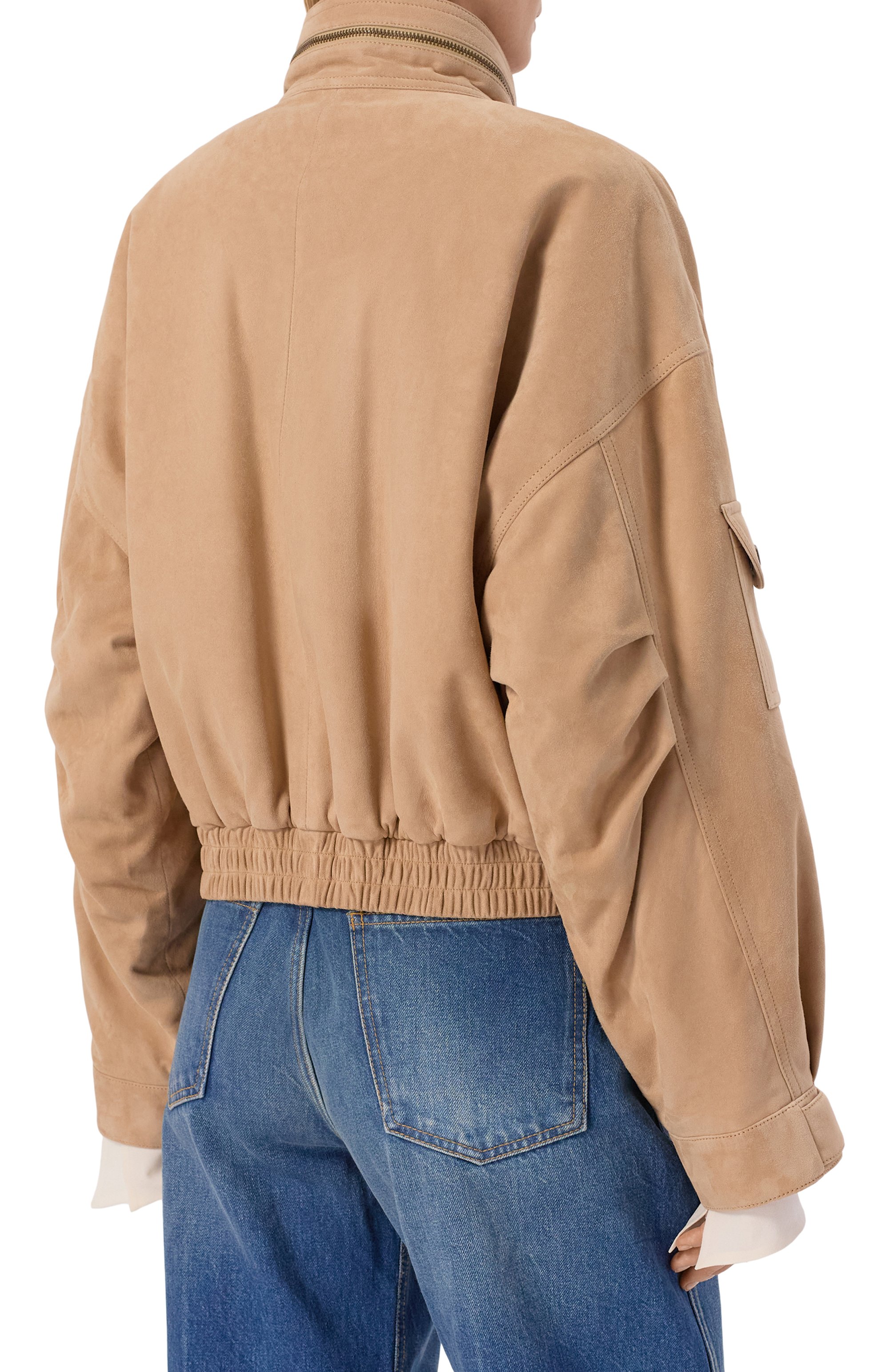 Замшевый бомбер BALMAIN, арт. GF0TFA85/LB12, фото 4