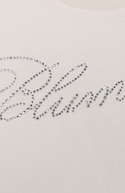 Хлопковая футболка BLUMARINE, арт. BGTS001.0.JF056/3A-5A, фото 3