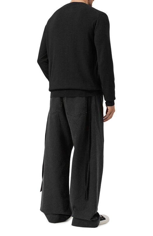 Джемпер из хлопка и кашемира Ann Demeulemeester B0012481/KN055 Чёрный  B0012481/KN055 Фото 4