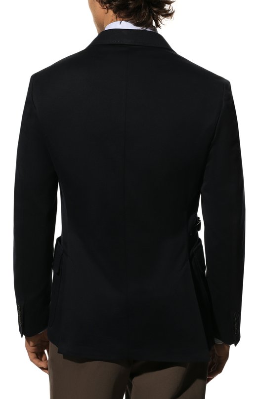 Пиджак из шелка и хлопка Brioni UJIG0L/P1628 Синий  UJIG0L/P1628 Фото 4