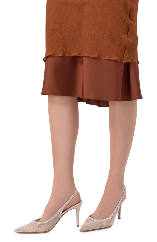 Текстильные туфли Regina 85 Gianvito Rossi G95517.85RIC.C0Z0F0F Белый  G95517.85RIC.C0Z0F0F Фото 2