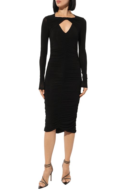 Платье из вискозы Isabel Marant 24A/R00582FA-B3K01I Чёрный  24A/R00582FA-B3K01I Фото 3