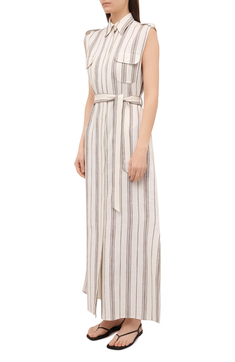 Платье из шелка и льна KITON, арт. D51313K09T15, фото 3