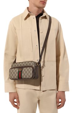 Мужская сумка ophidia GUCCI разноцветного цвета, арт. 723312/96IWT | Фото 2 (Материал: Те�кстиль, Экокожа; Ремень/цепочка: На ремешке; Драгоценные камни: Проставлено; Размер: small; Материал сплава: Проставлено)