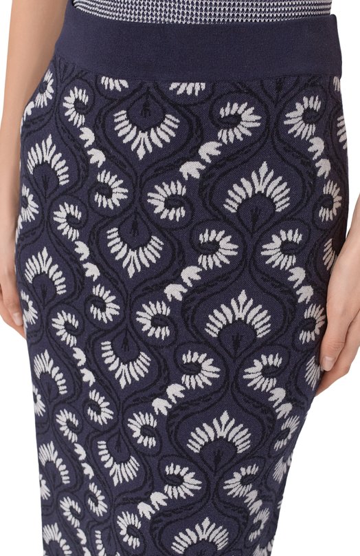 Юбка из вискозы Weekend Max Mara WKDVACU0 Синий  WKDVACU0 Фото 5