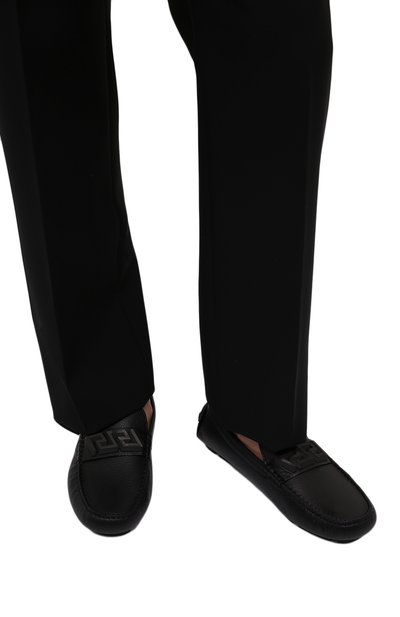 Кожаные мокасины VERSACE, арт. 1003354/1A02337, фото 3