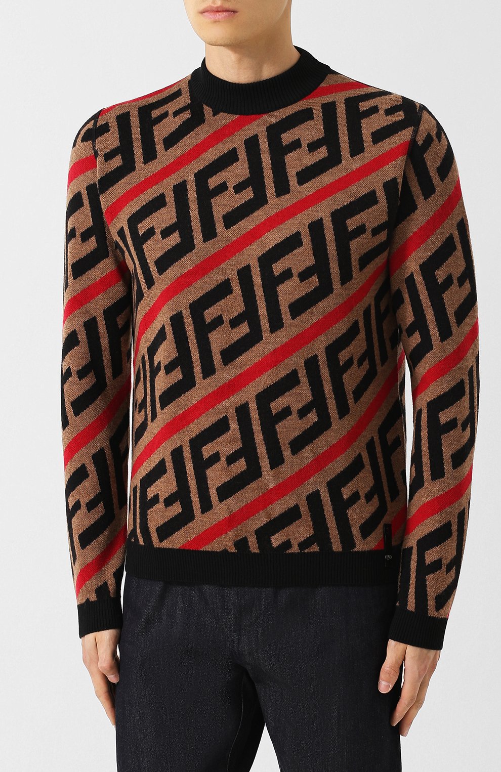 Шерстяной джемпер с принтом FENDI, арт. FZZ416 A4GN, фото 3