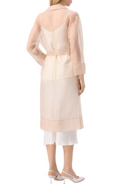 Шелковый плащ ANTONELLI FIRENZE бежевого цвета по цене 86450 руб., арт. J7459N/256, фото 4 Шелковый плащ ANTONELLI FIRENZE, арт. J7459N/256, фото 4