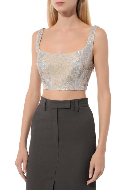 Льняной топ BRUNELLO CUCINELLI, арт. MB650TR17, фото 3