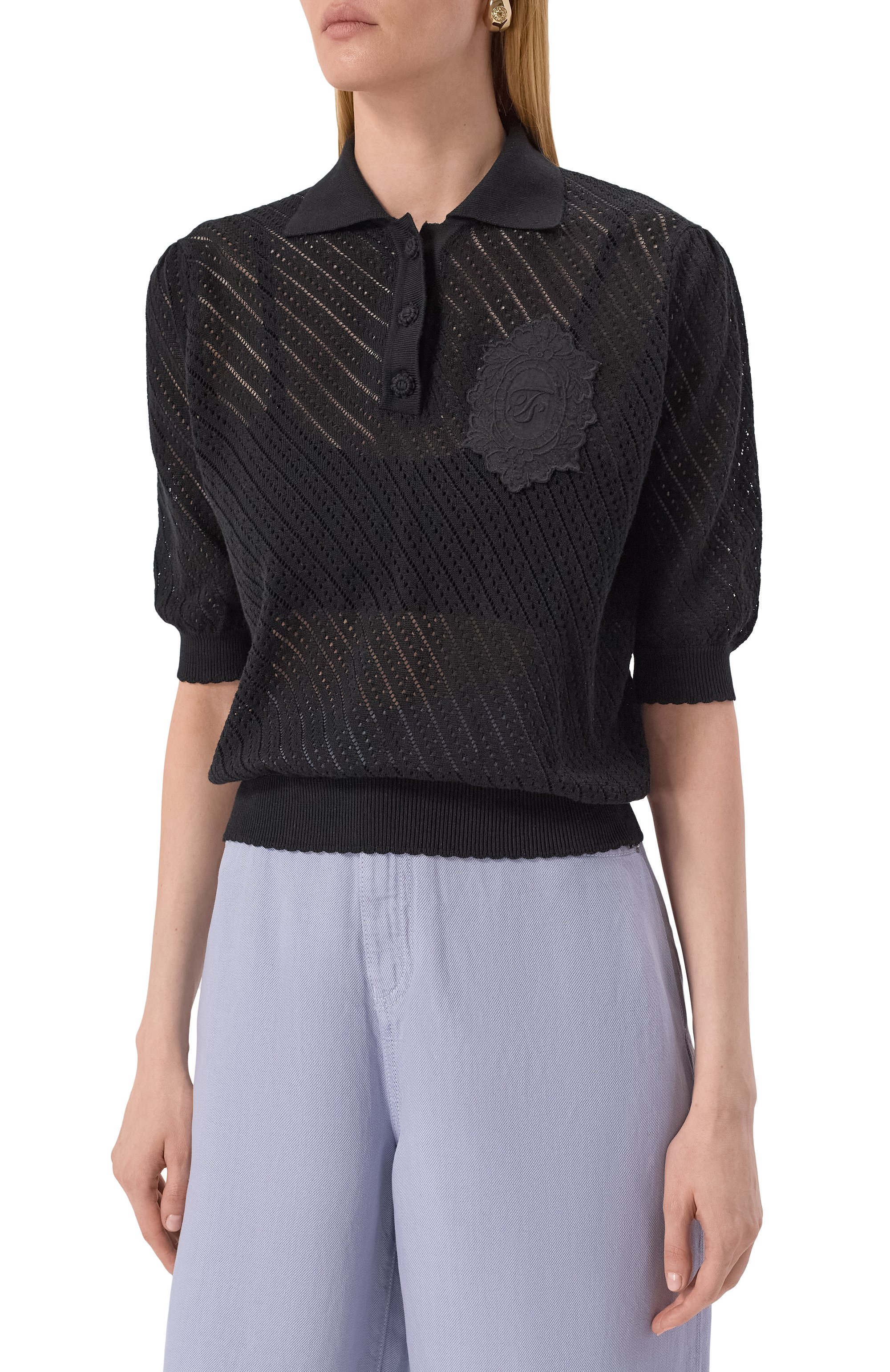 Хлопковое поло TWINSET, арт. 251TT3130, фото 3