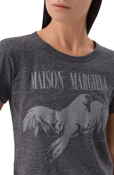 Хлопковая футболка MAISON MARGIELA серого цвета по цене 55950 руб., арт. S51GC0554/M20162, фото 5 Хлопковая футболка MAISON MARGIELA, арт. S51GC0554/M20162, фото 5
